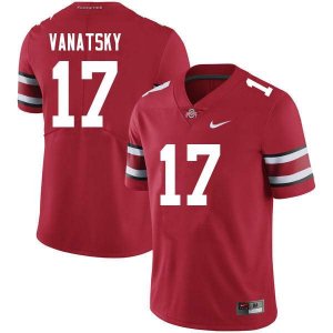 Men's Ohio State Buckeyes #17 Danny Vanatsky Scarlet Nike NCAA College Football Jersey Spring GLE8244WW